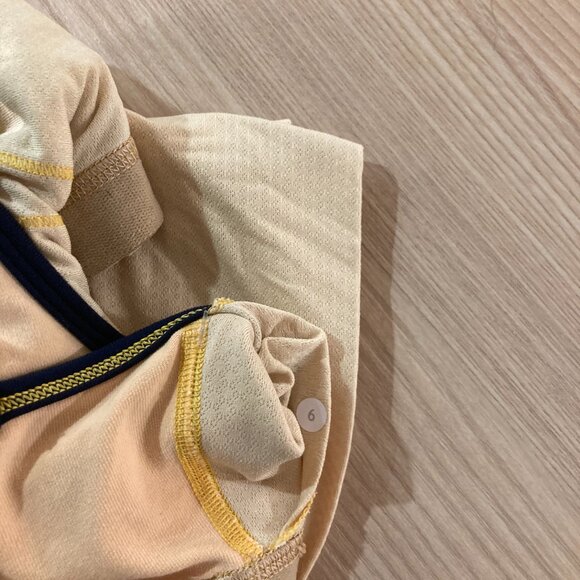 Lululemon No Limit Tank Top 6 Yellow Solid Built In Bra Activewear Top Layered - Picture 3 of 3